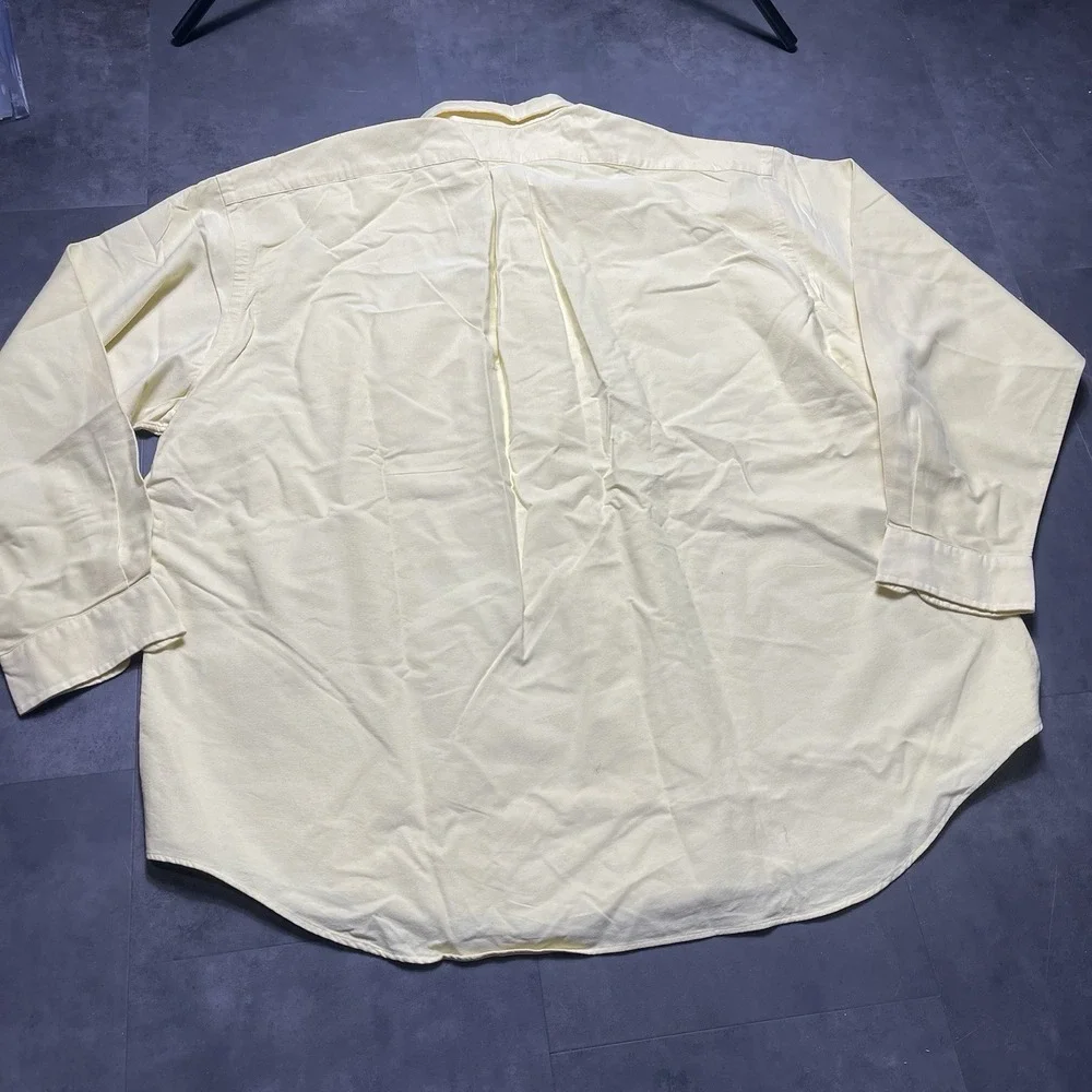 Polo Ralph Lauren Button-Front Yellow Shirt XXL Big‎ Tall F-113